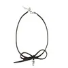 Estilo Coreano Estilo Pura Pasión Cadena para Clavícula Lazo Plata Pequeño Corazón Collar Gargantilla Estilo Dulce Fresco Joyería