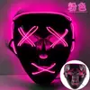 A Festa Dançante Luz Fria Máscara Luminosa Halloween Horror Fantasma Dança Rosto Inteiro Hip-Hop Máscara de Led