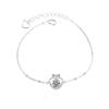 Pulsera Colorida de Moissanita para Niñas Lujo Ligero Delicada Plata de Ley 925 50 Moissanitas Verdes Adorno de Mano de Amor Soporte Vacío