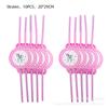 Dientes Rosas Cumpleaños Infantil Desechables Suministros para Fiesta Charola de Papel Servilleta Caja de Flor de Arroz Mantel Globo Triangular Sombrero