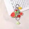 Nuevo llavero de fruta artificial acrílica cortada con cadena de serpiente colgante cadena para teléfono móvil llavero cadena de bolso accesorio colgante