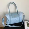 Bolsa de Viagem Texturizada Transfronteiriça, Grande Capacidade, Bolsa Simples de Ombro para Esportes e Yoga, Bolsa de Armazenamento de Bagagem para Curta Distância para Homens e Mulheres