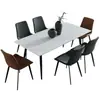 Mesa de comedor de losa de roca, adecuada para casas pequeñas, diseño moderno y minimalista, que irradia una sensación de lujo, ideal para salas de estar y comedores, completa con juego de mesa y sillas, estilo minimalista italiano
