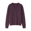 UauSuéter de lã australiana da Tasmânia, suéter de cashmere escovado, suéter de cashmere escovado de seda Puyuan