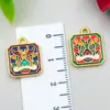 Colgante Tradicional de León Hueco Esmaltado en Oro, Calabaza de la Fortuna, Accesorios para Pulseras de Joyería DIY