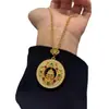 Joyería de Oro Arena Estilo Tienda de Oro, Nuevo Estilo Chino Oro Imitación Incrustado con Diamantes, Collar de Calabaza Hueca Giratoria, Joyería de Estilo Vintage