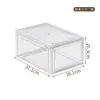 Caixa de Sapato Caixa de Armazenamento Transparente Armazenamento de Sapatos Espessada Magnética Pet Simples Plástico Rígido Dormitório Espaço Lateral da Porta