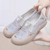 Mocasines de Estilo Tweed, Nuevo Estilo Primavera 2025 para Mujer, Slip-Ons Cómodos, Zapatos de Lona de Moda Casual con Suela Gruesa para Mujer