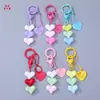 Llavero con colgante de corazón de dopamina, accesorios para hacer tú mismo, accesorios de llave hechos a mano con cuentas, regalos creativos, decoración para mochila