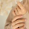 Anillo de diseño ajustable con apertura y costura en forma de corazón, romántico y único, de estilo coreano, venta al por mayor, joyería de comercio electrónico transfronterizo para mujeres