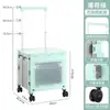 Carrito de Compras con Mango Ensanchado para Uso Doméstico, Puede Sostener Botellas de Agua, Carrito Pequeño de Comestibles con Ruedas Ensanchadas, Carrito para Acampar al Aire Libre