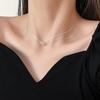 Delicado Collar con Colgante de Anillos Entrelazados para Mujer, Versátil para el Trabajo, Cadena Elegante y Única para la Clavícula, Gargantilla de Nicho