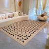 Alfombra de Sala de Estar Francesa Resistente a las Manchas y Fácil de Cuidar, Felpudo de Terciopelo Cristal, Área Grande, Cobertura Total, Manta para el Hogar, Dormitorio, Cabecera