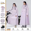 Impermeable de Cuerpo Completo Todo en Uno para Vehículo Eléctrico Vehículo a Batería Ciclismo Impermeable Engrosado y Largo Impermeable de Una Pieza Poncho para Adultos