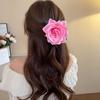 Estilo bohemio de vacaciones clip de flor rosa clip de tiburón para el corazón de chica网红 dulce de alta calidad accesorios para el cabello