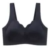 Ropa Interior Fina de Verano Sin Costuras para Mujer Látex Copa Fija Pecho Pequeño Push up Sujetador Deportivo Transpirable Espalda Bonita Sujetador de Mujer