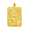 Pingente Domineering Masculino Guan Gongfang em Ouro Areia Vietnamita Banhado a Ouro 24K Oração de Seis Sílabas Colar Joia
