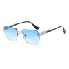 2026 Gafas de Sol Sin Montura Protección UV Estilo Calle Moda Modernas Metal High-End Estilo Negocios Gafas de Sol