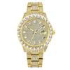 Reloj MISSFOX de moda europea y americana con esfera grande y diamantes, reloj de cuarzo estilo hip hop para hombre.