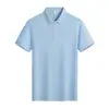 Camiseta gola lapela cor sólida feminina manga curta roupa de trabalho estampa de logo masculina bordado cultura do workwear camisa atacado camisa polo de verão