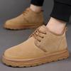 Botas de Nieve para Hombre Invierno Noreste Artificial Terciopelo Largo con Forro Polar Suela Gruesa Antideslizante Caña Alta Cálidas para Hombre Zapatos Grandes de Algodón