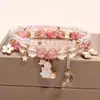 Pulsera de conejo Spot para mujer Pulsera de cristal de Princesa para amigas un par de banda elástica Dulce regalo de cumpleaños para estudiante Pulsera