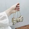 Bolsa Acrílica com Laço de Design Simples, Bolsa Compacta e Requintada para Batom e Chaves, Bolsa Transversal Fashion para Noite