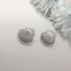 Collar y Pendientes de Cuerda de Cuero Estilo Fiebre Coreana con Conchas Pendientes Elegantes de Concha Plata S925 Chapado en Cobre con Oro Real