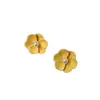 Pequenas Flores Amarelas Versáteis Brincos de Tarraxa de Alta Qualidade Moda Feminina Design Elegante Estilo Pastoral Brincos Simples Brincos