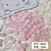 Contas de vidro com sensação de jade quebrado de 8 mm, contas soltas, furo reto, material para acessórios de joias para colar pulseira presilha DIY feito à mão