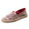 Verão Novo Sapatos Tecidos de Palha Masculinos e Femininos Sapatos de Pescador com Corda de Cânhamo Lona Respirável Casual Slip-on Sapatos Preguiçosos Sapatos de Linho