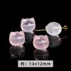Jingde jóias pó natural cristal garra de gato bravo escultura pingente contas soltas pulseira faça você mesmo acessórios únicos atacado