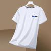 Camiseta de seda de hielo de verano para hombre, cuello redondo, ropa de secado rápido, manga corta, fina, transpirable, manga media, talla grande, deportiva, holgada, de moda.