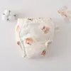 Pantalones de Entrenamiento para Bebé Estilo Coreano Algodón Puro Gasa Pañal Pantalones de Aprendizaje Cubierta de Pañal Impermeable para Bebés Pantalones de Entrenamiento