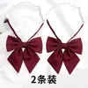 Gravata borboleta de pena angular de cor sólida Jk japonesa estilo universitário feminino acessório para foto de formatura roupa de marinheiro