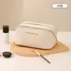 Bolsa de Cosméticos de Luxo com Zíper Duplo, Bolsa de Viagem Portátil de Grande Capacidade à Prova d'Água para Artigos de Higiene e Maquiagem com Compartimentos, Bolsa Tipo Almofada
