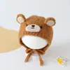 Chapéu de orelha de porquinho fofo para proteção auricular de bebê no outono e inverno, de pelúcia, super adorável, estiloso e versátil, novo acessório de cabeça para meninos e meninas em passeios