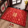 Felpudo Rojo Festivo y Elegante para Recibidor, Uso en Casa Nueva, Puerta de Entrada, Resistente a la Suciedad, Fácil de Limpiar, Felpudo