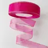 Cinta de Gasa de Nieve de 2.5 cm DIY Hecha a Mano Cinta de Rosas Accesorios para el Cabello Fabricación de Lazos Regalo Cinta para Decoración de Pastel