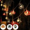 Layout de cena de corda de luz de Halloween da Amazon transfronteiriça LED Abóbora Fantasma Corda de luz Decoração de férias ao ar livre Luz LED