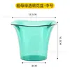 Maceta Autoriegante de Almacenamiento de Agua para Plantas de Interior, Phalaenopsis, Suculentas, Transpirable, Plástico Imitación Cristal, Nutrición Hídrica, Hidropónica, Cuadrada, Grande