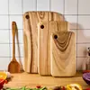 Tábua de corte de madeira de cânfora, tábua de corte doméstica de madeira, bandeja de queijo com alça criativa, tábua de corte de frutas e vegetais para cozinha