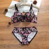 Nuevo Conjunto Sujetador Europeo y Americano Comercio Transfronterizo Moda Paquete Gratuito Talla Grande Delgado Ropa Interior Femenina Sujetador con Aros Ajustable
