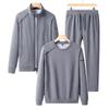 Traje deportivo casual de otoño de manga larga para hombre, algodón puro, suéter tipo papá para correr y fitness, chaqueta, conjunto de tres piezas, conjunto de dos piezas