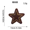Bordado de Toalla Parche Bordado de Estrella de Cinco Puntas Estilo de Coser Decoración para Ropa Bolsa Zapato Sombrero Accesorios DIY Parche Bordado