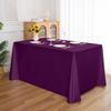 Mantel largo transfronterizo para mesa, mantel para mesa de comedor de sala de conferencias de negocios de hotel, mantel rectangular de satén, venta al por mayor directa de fábrica