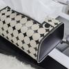 Design Original Couro de Sela Inglês Ins Caixa de Lenços Tabuleiro Antigo Preto e Branco Caixa de Lenços Bolsa de Armazenamento