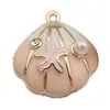 58 Estilos de Pingentes de Estrela-do-Mar, Concha, Búzios, Pérola, Sereia com Gotejamento de Óleo, Acessórios para Pulseira, Colar, Joias DIY