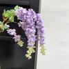 Flor de Glicina Artificial con Ramas Largas, Flor Falsa de Plástico, Flor de Seda, Planta Decorativa Colgante para Sala de Estar Interior