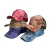 Amazon Transfronterizo Nuevos Sombreros de Sol de Verano para Hombres y Mujeres, Gorras de Béisbol de Cuero PU de Color Degradado Tie-Dye, Sombreros de Malla al por Mayor
